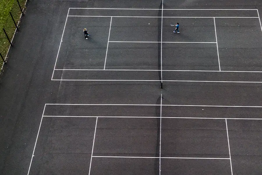 Asphalt tennis courts - Jacksonville, IL